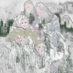 NOI "grandi" stiamo rovinando l'ambiente che risponde con rappresaglie climatiche spaventose. creo quadri per non spegnere questa coscienza. Progetto "generazione ambiente" di EKart - serie su tela. Quadro "Famiglia". Di EKart